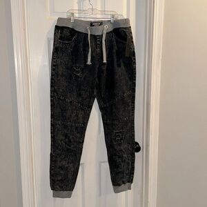 Brooklyn express denim joggers NWT L